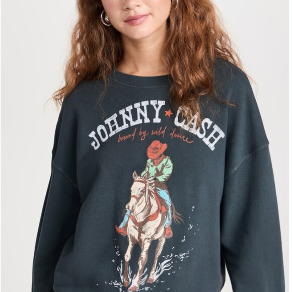 Daydreamer Johnny Cash Bound by Wild Desire Crew Sweatshirt - Picture 6 of 6